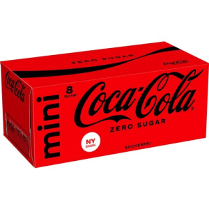 Coca-Cola Zero Mini Burk 15cl 8-Pack (BF:2025-10-31)