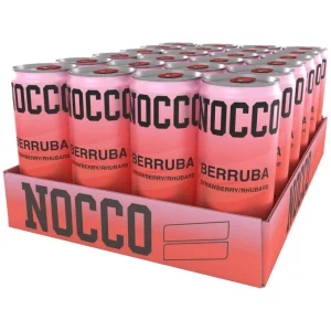 NOCCO Berruba Strawberry/Rhubarb 33cl x 24st