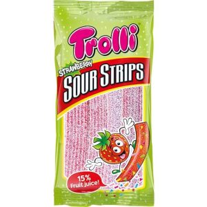 Trolli Sour Strips Strawberry 85g