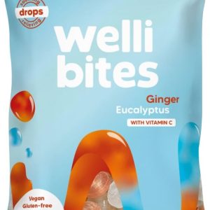 Wellibites Drops Ginger & Eucalyptus 50g