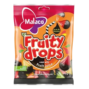 Malaco Fruity Drops Fruit Licorice 110g