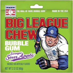 Big League Chew Bubble Gum Sour Apple 60g(BF:2025-08-07)