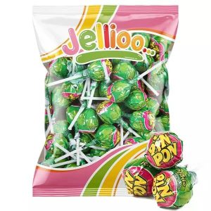Pin Pon Lollipop Gum Sour Green Apple 53st