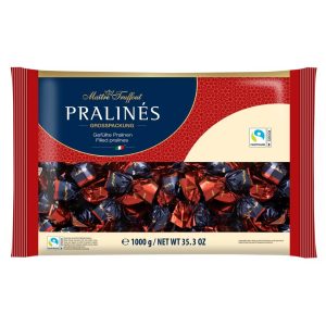 Maitre Truffout Pralines Dark Chocolate with Cherry & Liqueur Filling 1kg