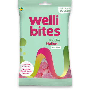 Wellibites Fläder & Hallon 70g