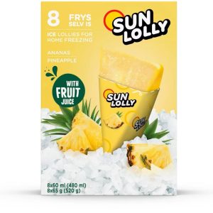 Sun Lolly Ice Lollies - Pineapple 520g