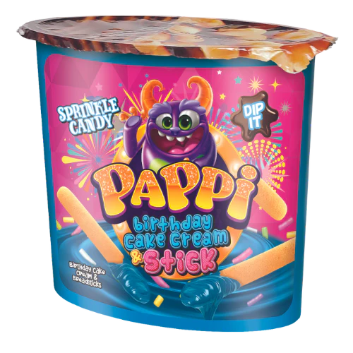 Pappi Birthday Cake Cream & Sticks 55g