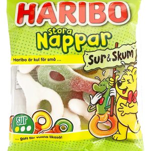 Haribo Stora Nappar Sur & Skum 150g