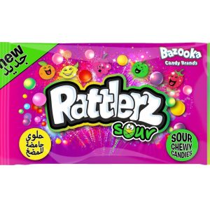 Bazooka Rattlerz Sour Chewy Candies 40g (BF:2025-05-21)