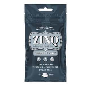 ZINQ Tuggummi Licorice Mint 31,5g(BF:2025-07-03)
