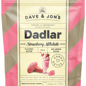 Dave & Jons Dadlar Strawberry Milkshake 125g