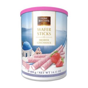 Feiny Biscuits Wafer Rolls with Strawberry Cream 400g