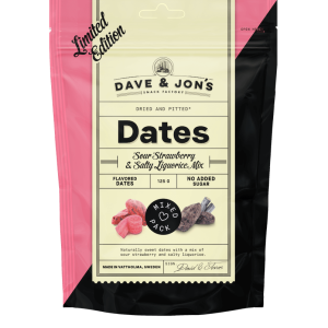 Dave & Jons Dadlar Sour Strawberry-Salty Liquorice 125g x 16st