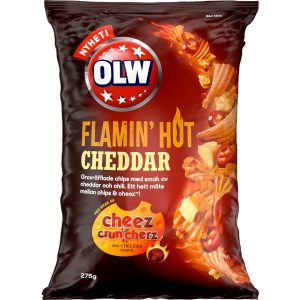OLW Flamin Hot Cheddar Chips 175g