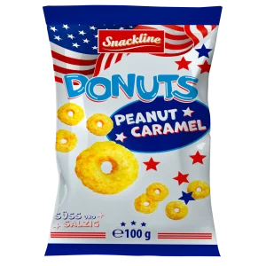 Snackline Donut Rings Caramel-Peanut 100g