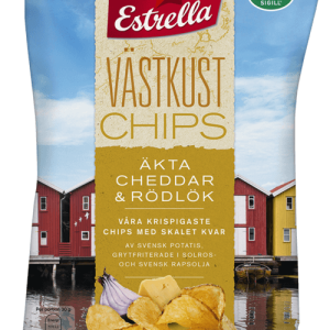 Estrella Västkustchips Äkta Cheddar & Rödlök 180g
