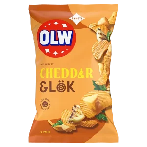 OLW Chips Cheddar & Lök 275g