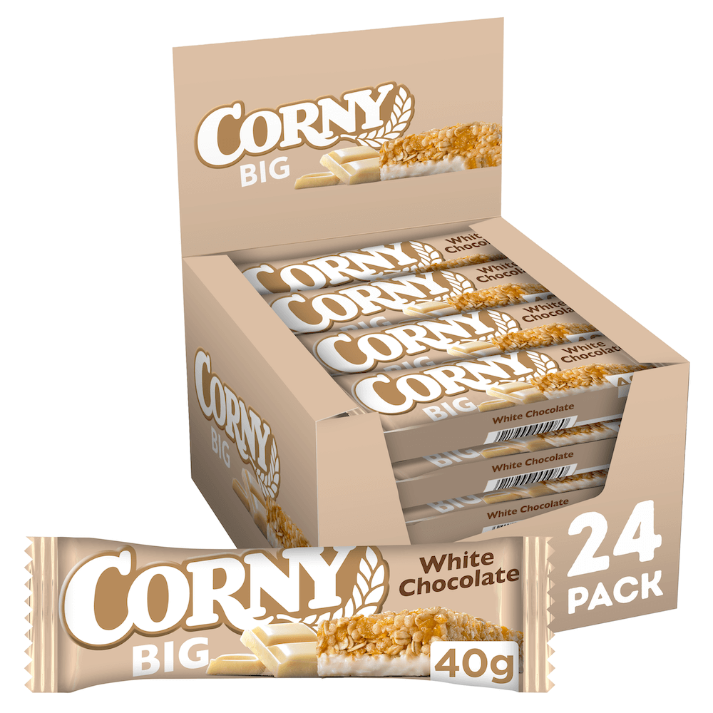 Corny Big White Chocolate 40g x 24st (hel låda)
