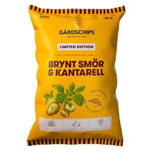 Gårdschips Brynt Smör & Kantarell 150g