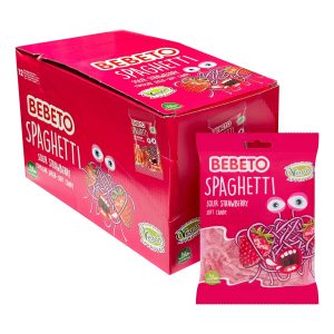 Bebeto Spaghetti Strawberry Storpack - 12 x 80 g