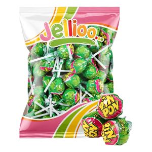 Pin Pon Lollipop Gum Sour Green Apple Storpack - 1 kg