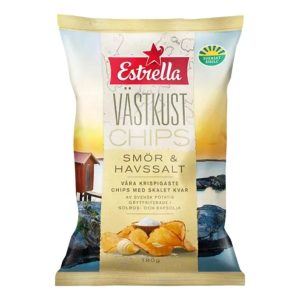 Estrella Västkustchips Smör & Havssalt - 180 g