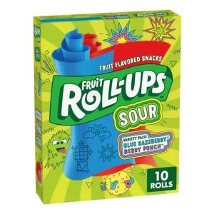 Fruit Roll-Ups Sour Blue Raspberry Berry Punch - 141 g