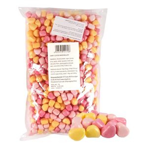 Jellioo Candy Coated Marshmallow Heart Storpack - 1 kg
