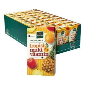 Kivik Tropisk Multivitamindryck med Sugrör - 27 x 25 cl