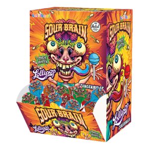 Sour Brain Lollipop Storpack - 100 x 16 g
