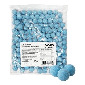 Pulverbollar Sur Blåbär Storpack - 1 kg