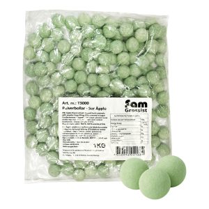 Pulverbollar Sur Äpple Storpack - 1 kg
