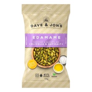 Dave & Jons Rostade Edamame Olivolja & Havssalt - 100 g
