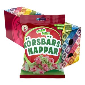 Sura Mini Körsbärsnappar Storpack - 18 x 70 g