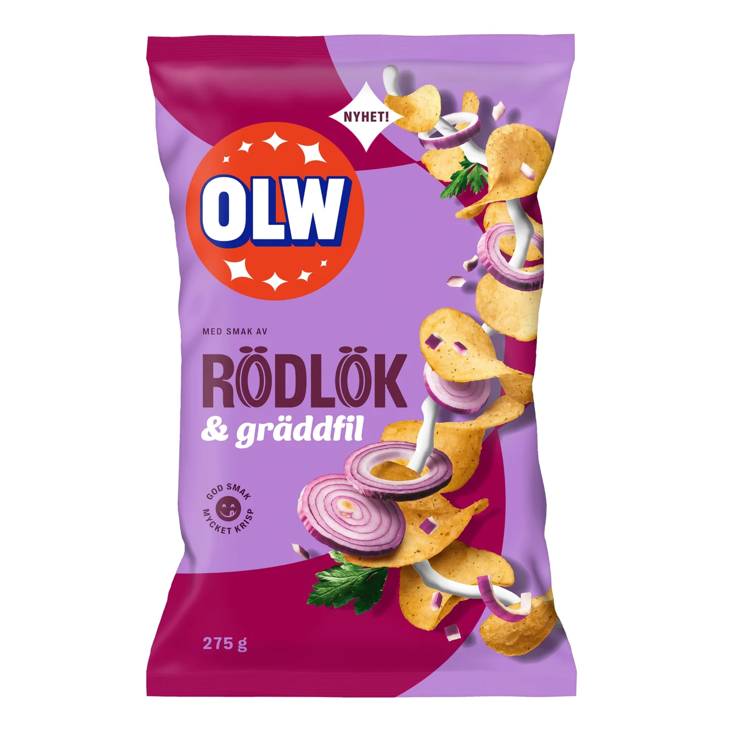 OLW Rödlök & Gräddfil - 275 g
