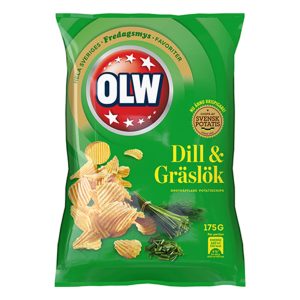 OLW Dill & Gräslök Chips - 175 g