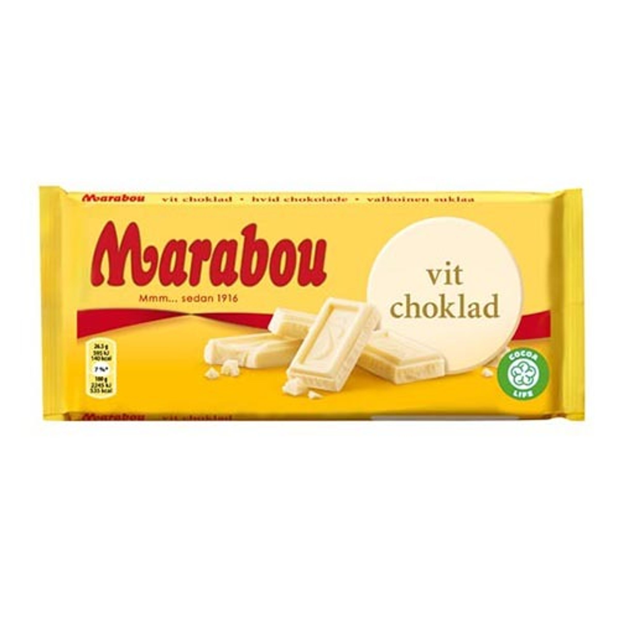 Marabou Vit Chokladkaka - 180 g