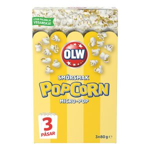 OLW Micropopcorn Smörsmak - 240 g