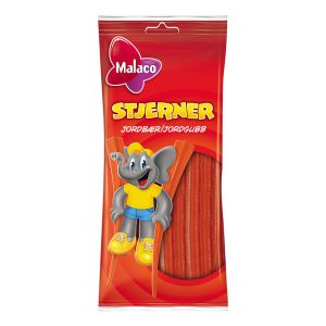 Malaco Stjerner Jordgubb - 92 g