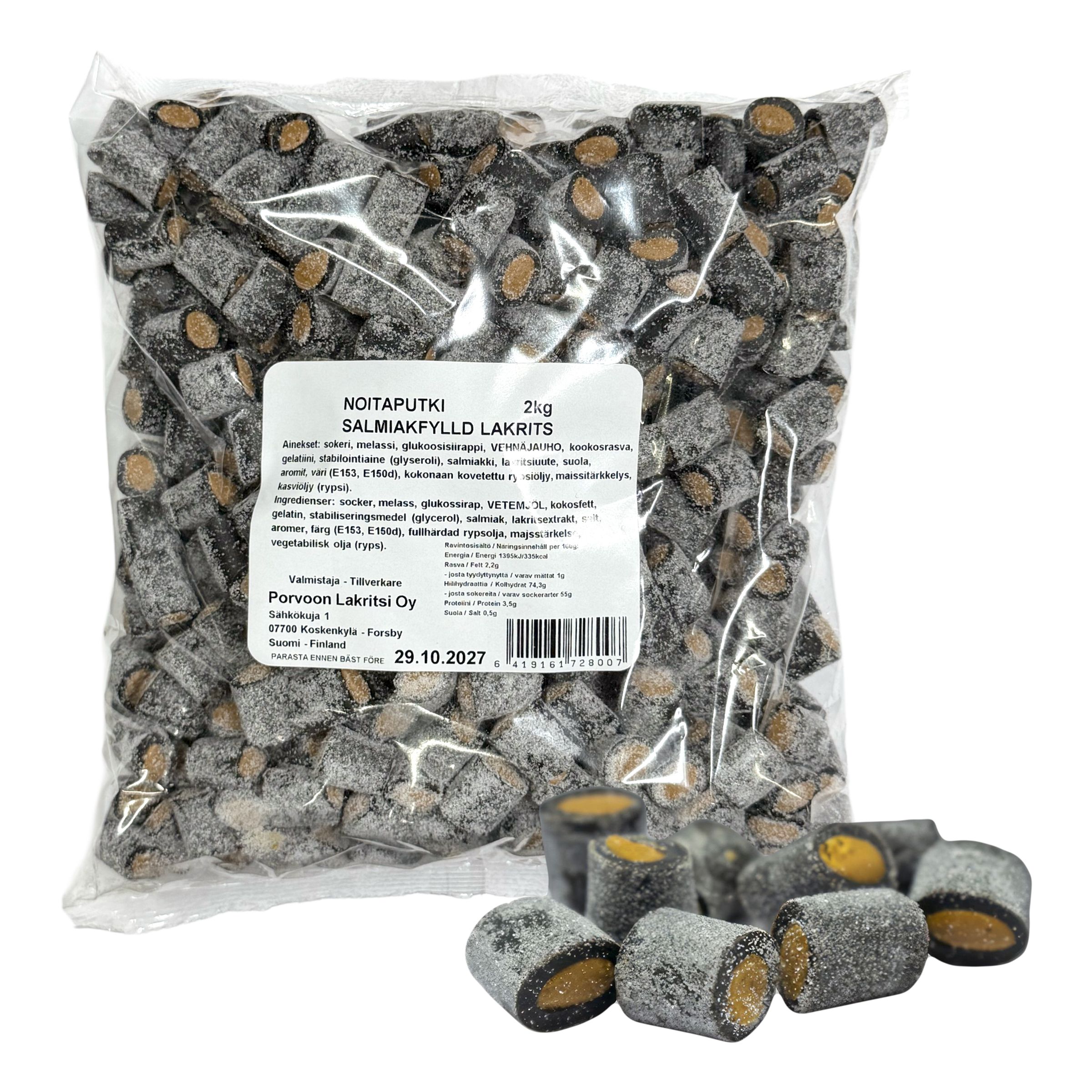 Salmiakfylld Lakrits Storpack - 2 kg